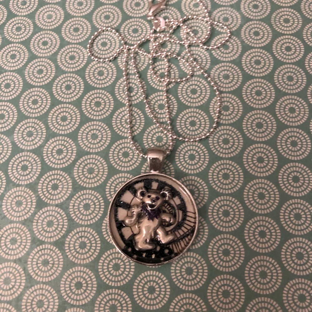 Grateful Dead Dancing Bear Pendant HANDMADE oOaK